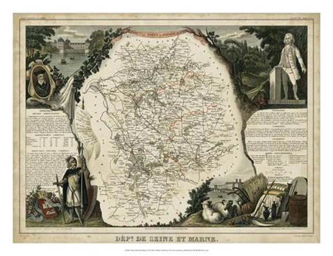 Framed Atlas Nationale Illustre VI Print