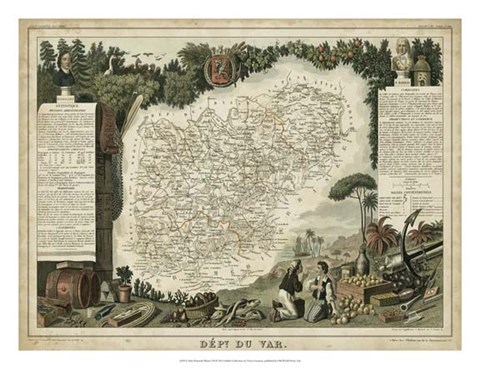 Framed Atlas Nationale Illustre VII Print