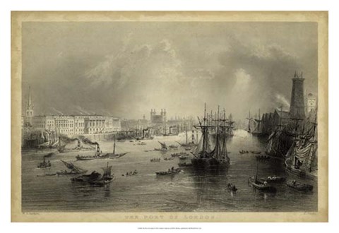 Framed Port of London Print