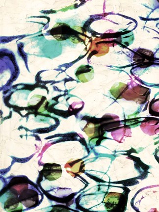 Framed Bubble Abstract I Print