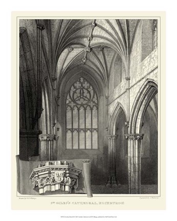 Framed Gothic Detail II Print