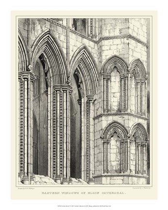 Framed Gothic Detail V Print