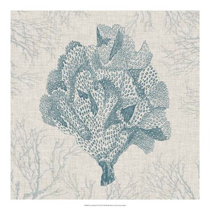 Framed Coral Motif IV Print