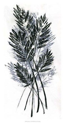 Framed Palm Leaf Fresco I Print