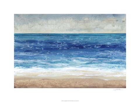 Framed Crashing Blue II Print