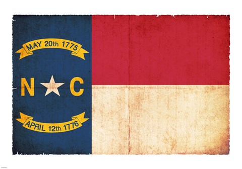 Framed North Carolina Flag Print