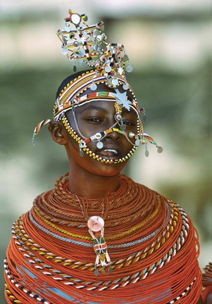 Framed Portrait of a teenage girl smiling, Kenya Print