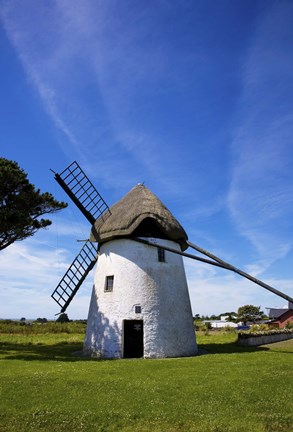 Framed Thatched Windmill, Tacumshane, County Wexford, Ireland Print