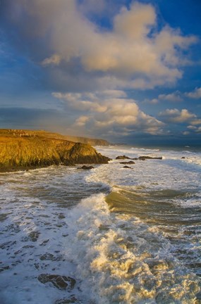 Framed Stage Cove, Near Bunmahon, The Copper Coast, County Waterford, Ireland Print