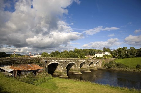 Framed Bridge over the River Ilen near Skibbereen, County Cork, Ireland Print