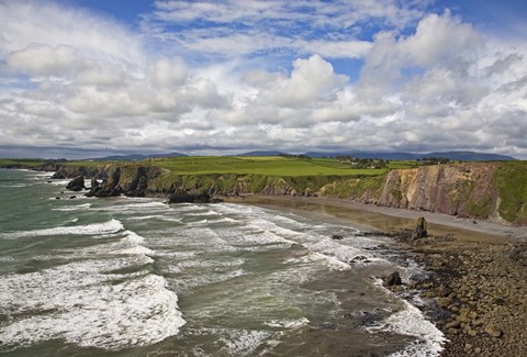 Framed Ballydowane Cove on the Copper Coast, County Waterford, Ireland Print