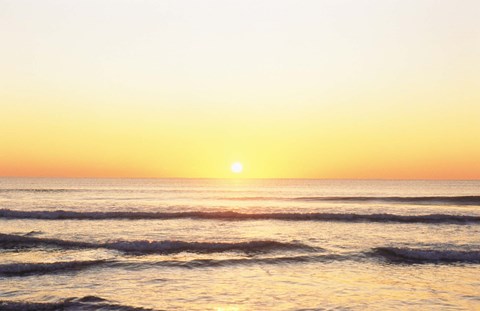 Framed Sunset over Sea Print
