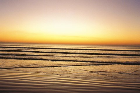Framed Sunset View over Sea Print