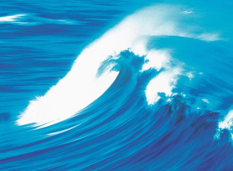 Framed Heavy waves in ocean Print