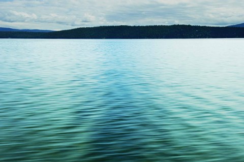 Framed Lake at Dawn, Lake Almanor, California Print