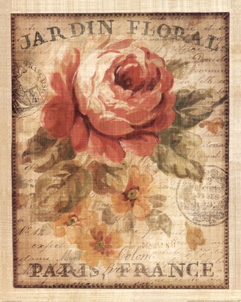 Framed Parisian Flowers II Print