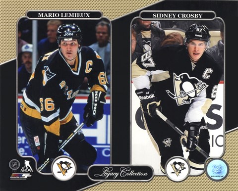 Framed Mario Lemieux &amp; Sidney Crosby Legacy Collection Print