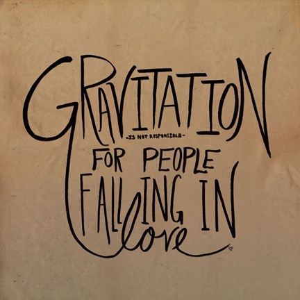 Framed Love &amp; Gravity Print