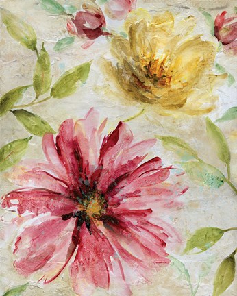 Framed Morning Petals I Print