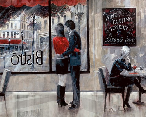 Framed Bistro Romance Print