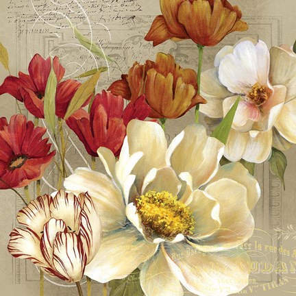 Framed Jardin I Print