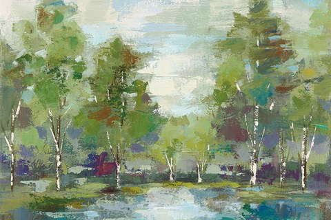 Framed Forest at Dawn Crop Print