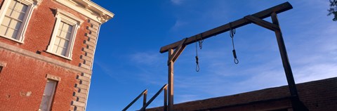 Framed Low angle view of gallows, Tombstone Courthouse State Historic Park, Tombstone, Arizona, USA Print