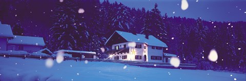 Framed Snowfall Germany Print