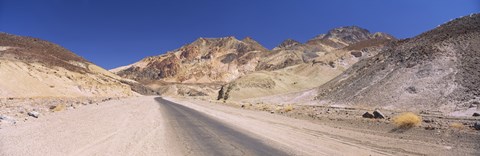 Framed Road passing through mountains, Artist's Drive, Death Valley National Park, California, USA Print