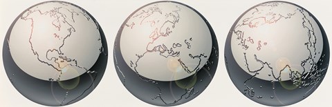 Framed Glass globes Print
