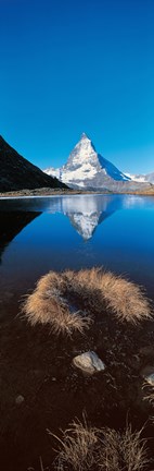 Framed Mt Matterhorn &amp; Riffel Lake Switzerland Print