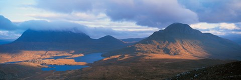 Framed Cul Moor &amp; Cul Beag (Mountains) Stac Pollaidh National Nature Reserve Scotland Print