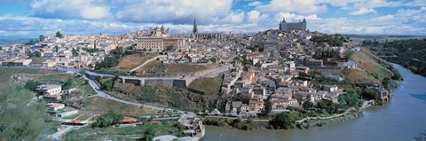 Framed Aerial view of Toledo Spain Print