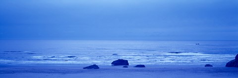 Framed Rocks on the beach, Bandon Beach, Bandon, Coos County, Oregon, USA Print