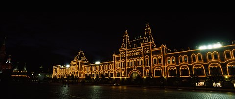 Framed Red Square at Night, Moscow, Russia Print