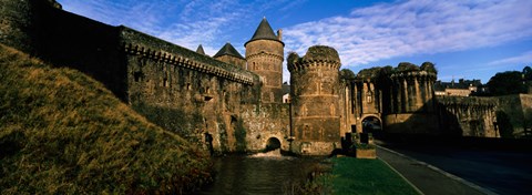 Framed Low angle view of a castle, Chateau de Fougeres, Fougeres, Ille-et-Vilaine, Brittany, France Print