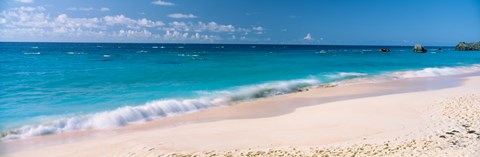 Framed Waves on the beach, Warwick Long Bay, South Shore Park, Bermuda Print