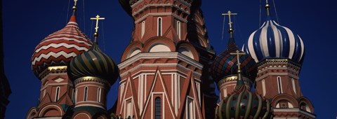 Framed Low angle view of a church, St. Basil&#39;s Cathedral, Red Square, Moscow, Russia Print