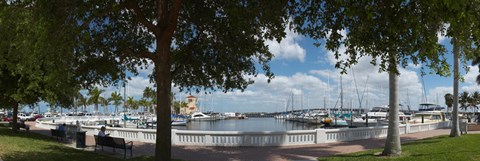 Framed Twin Dolphin Marina, Manatee River, Bradenton, Manatee County, Florida Print