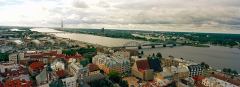 Framed High angle view of a city, Riga, Latvia Print