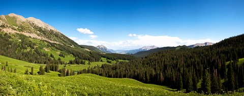 Framed From Washington Gulch Road looking southeast towards, Crested Butte, Gunnison County, Colorado, USA Print