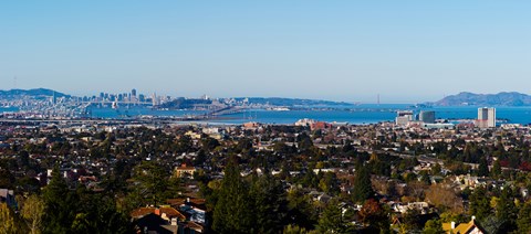 Framed Buildings in a city, Oakland, San Francisco Bay, California Print