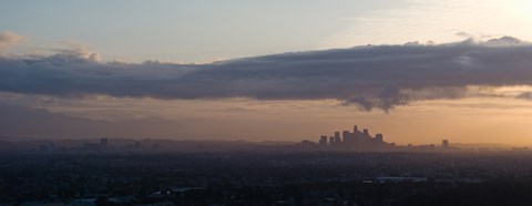 Framed Buildings in a city, Mid-Wilshire, Los Angeles, California, USA Print