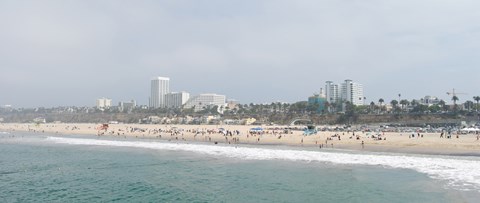 Framed Santa Monica Beach, Santa Monica, Los Angeles County, California, USA Print