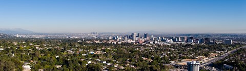 Framed Century City, Wilshire Corridor, Westwood, West Los Angeles, California, USA Print