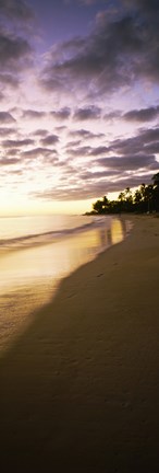 Framed Beach at sunset, Lanikai Beach, Oahu, Hawaii, USA Print