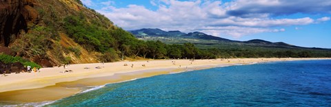 Framed Makena Beach, Maui, Hawaii Print