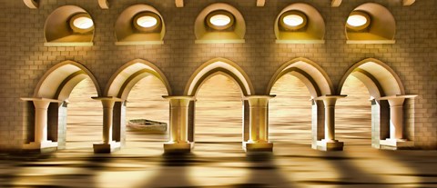 Framed Water flowing through viaduct Print