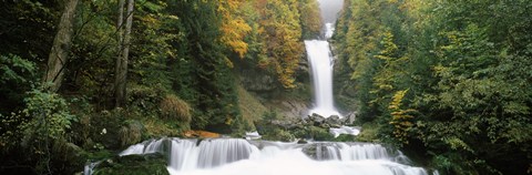 Framed Giessbach Falls on Lake Brienz, Bernese Oberland, Berne Canton, Switzerland Print