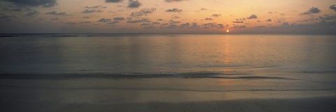 Framed Sunset View from Asdu Resort, Maldives Print